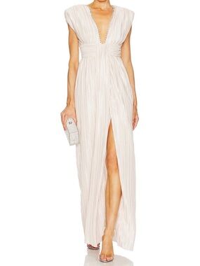 Leone Dress in White Pearl